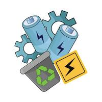 illustration of battery vector