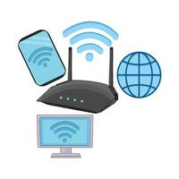 illustration of wifi router vector