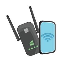 illustration of wifi repeater vector