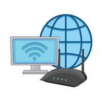 illustration of wifi router vector