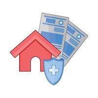 illustration of house insurance vector