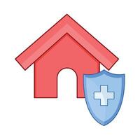 illustration of house insurance vector