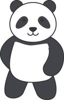 linda ilustración de panda vector