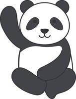 Cute panda illustration vector