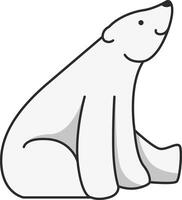 ilustración de oso polar vector