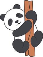 linda ilustración de panda vector