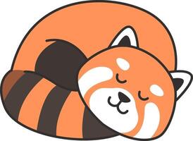 Red panda illustration vector
