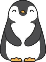 linda pingüino ilustración vector
