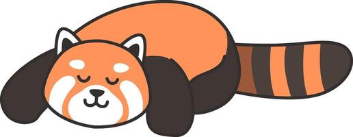 Red panda illustration vector