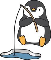 Cute penguin illustration vector