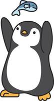 Cute penguin illustration vector