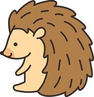 Cute hedgehog illustration vector