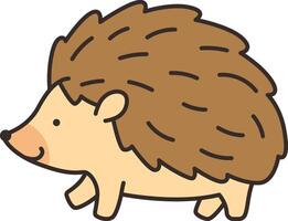 Cute hedgehog illustration vector