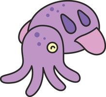 Cute squid illustration vector