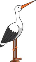 Cute stork illustration vector