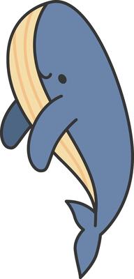 Cute whale illustration