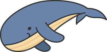 linda ballena ilustración vector