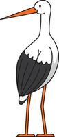 Cute stork illustration vector
