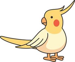 Cute Cockatiel illustration vector