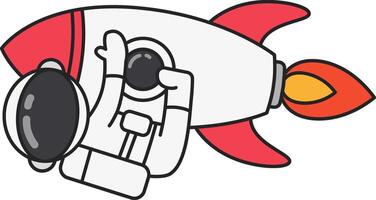 Cute Astronaut illustration vector