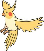 Cute Cockatiel illustration vector