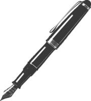 Silhouette fountain pen black color only vector