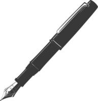 Silhouette fountain pen black color only vector