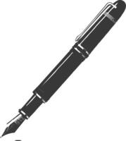 Silhouette fountain pen black color only vector