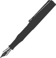 Silhouette fountain pen black color only vector