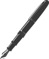 Silhouette fountain pen black color only vector