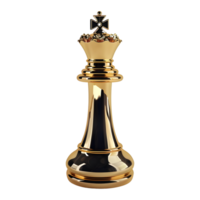 3D Rendering of a King Chess on Transparent Background png