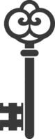 Silhouette flat key black color only vector