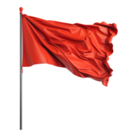 3d interpretazione di un' agitando bandiera solido colore su trasparente sfondo png