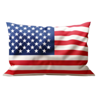3d Rendern von ein Kissen mit USA Flagge auf es auf transparent Hintergrund png