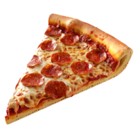 3d representación de un Pizza rebanada en transparente antecedentes png