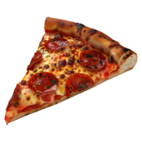 3d renderen van een pizza plak Aan transparant achtergrond png