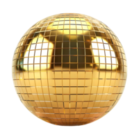 3D Rendering of a Disco Ball on Transparent Background png