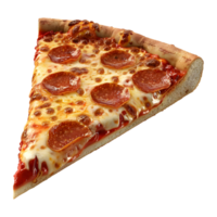 3d Rendern von ein Pizza Scheibe auf transparent Hintergrund png