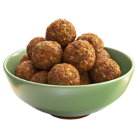 3D Rendering of a Meat Balls in a Plate on Transparent Background png