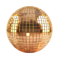 3D Rendering of a Disco Ball on Transparent Background png