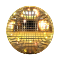 3D Rendering of a Disco Ball on Transparent Background png