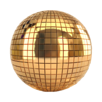 3D Rendering of a Disco Ball on Transparent Background png