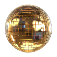 3D Rendering of a Disco Ball on Transparent Background png