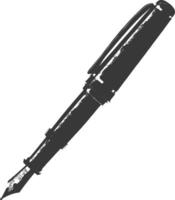 Silhouette fountain pen black color only vector