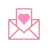 Massage love icon duotune red pink valentine illustration vector