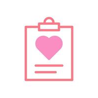 Massage love icon duotune red pink valentine illustration vector