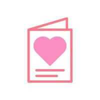 Massage love icon duotune red pink valentine illustration vector