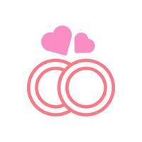 Ring love icon duotune red pink valentine illustration vector