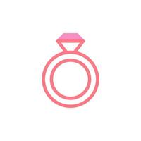 Ring love icon duotune red pink valentine illustration vector