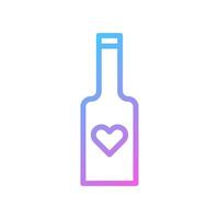 vino amor icono degradado azul púrpura enamorado ilustración vector